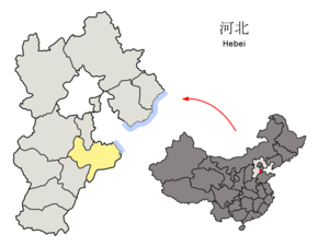 Location of Cangzhou Prefecture within Hebei (China).png
