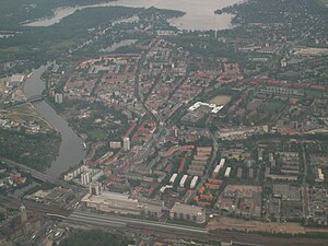 Luftaufnahme der Wilhelmstadt