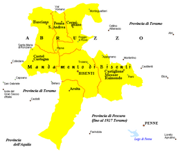 Mandamento di Bisenti – Mappa