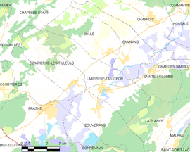 Mapa obce La Rivière-Drugeon