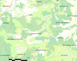 Mapa obce Rimon-et-Savel