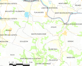 Poziția localității Sainte-Radegonde