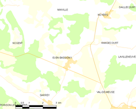 Mapa obce Is-en-Bassigny