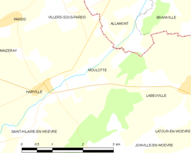 Mapa obce Moulotte