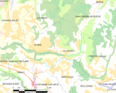 Carte montrant Fillinges et les communes voisines.