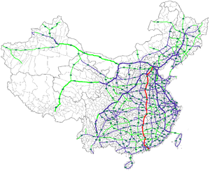 Карта высокоскоростных дорог Китая и дорога G4