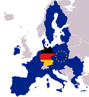 Németország elhelyezkedése Európában