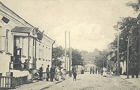 Київська вулиця в Мозирі, на початку XX століття