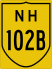 National Highway 102B marker