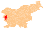 Location of the Municipality of Nova Gorica in Slovenia