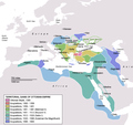 オスマン帝国 - 1300年から1683年にかけての領土の変遷