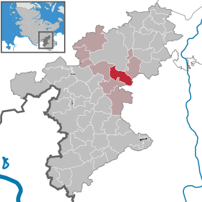 Poziția Pölitz pe harta districtului Stormarn