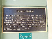 The Ranger Station historic marker.