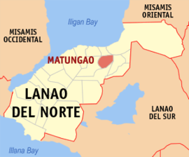 Matungao na Lanao do Norte Coordenadas : 8°8'N, 124°10'E