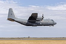 A Royal New Zealand Air Force C-130H, 2019 RNZAF (NZ7005) Lockheed C-130H Hercules flying display at last day of the 2019 Australian International Airshow (4).jpg