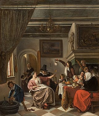 Jan Steen, Come i vecchi cantano, i bambini strillano, c.1662.