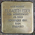 Stolperstein für Elisabeth Eder (Merowingerstraße 41)