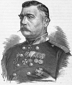 генерал-майор А. А. Тергукасов. Гравюра И. Матюшина по рисунку П. Ф. Бореля.