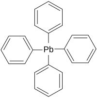 Struktur von Tetraphenylblei