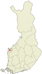 Location of Vaasa in فن لینڈ