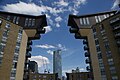 View of the Hotel Novotel Canary Wharf from the Thames Path