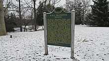 McCourtie Estate historic marker