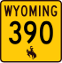 Wyoming Highway 390 marker