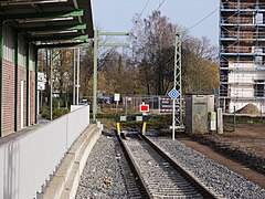 Bocholt, Prellbock am Bahnhof