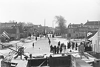 De Elfstedentocht van 1947, de Zijlroede vanaf de sluis