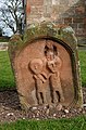 An old gravestone at Innerwick Churchyard