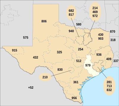 North American area code 979