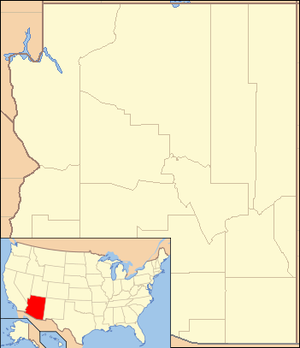 Map showing the location of Saguaro National Park