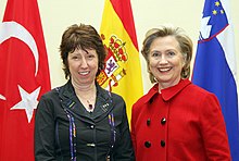 Ashton with U.S. Secretary of State Hillary Clinton AshtonClinton.jpg