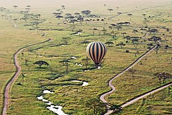 Balloon safari in the Serengeti National Park