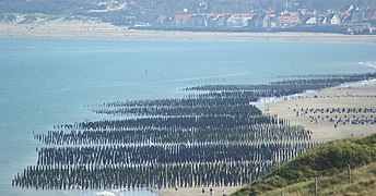 Baie de Wissant de la Côte d'Opale du Pas-de-Calais.