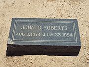 Grave of John G. Roberts (1874-1954)