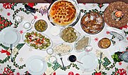 ブルガリアのクリスマスイブの食卓