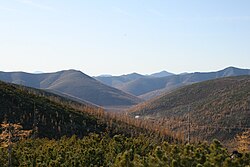 Burkhalinsky Pass as seen from the Susuman side