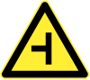 Side road junction ahead on the left