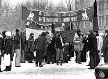 Anti-war demonstration by the Lund's Anarchist Group in the late 1960s. Demo-Lund.jpg