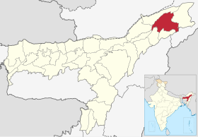 Localisation de District de Dibrugarhডিব্ৰুগড় জিলা