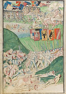 Дибольд Шиллинг, Битва при Морате (2), 1476.jpg