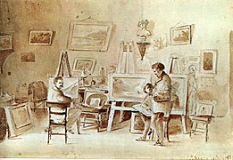 Camille Pissarro, Estudio del Artista en Saint Thomas (Antillas Danesas), 1851. BCV.