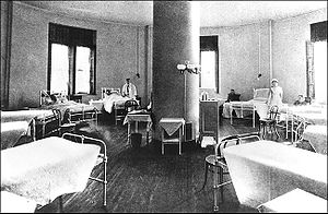 The concept in the 1880s was that germs and dirt in room corners were harboring ground for diseases, prompting the design of its circular wards towers. Feat.184.3.640.jpg