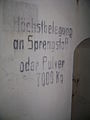 World War II inscriptions in German inside the bunker