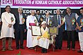 Fr. Prakash receiving the 'Lifetime Achievement Award' by FKCA in Bangalore on 5 June 2022.