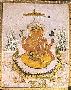 Ganesha Nurpur miniature circa 1810 Dubost p64.jpg