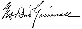 signature de George Bird Grinnell