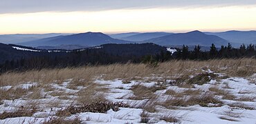 Widok z polany na Beskid Wyspowy