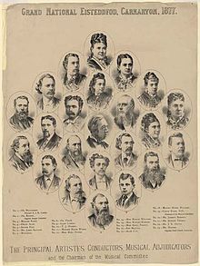 إعلان عن ايستيدفود الوطنية الكبرى في كارنارفون، 1877